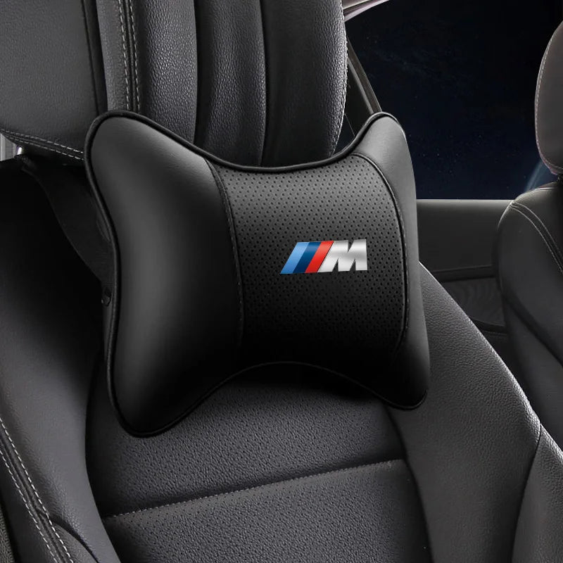 Leather Car Headrest Neck Pillow for BMW