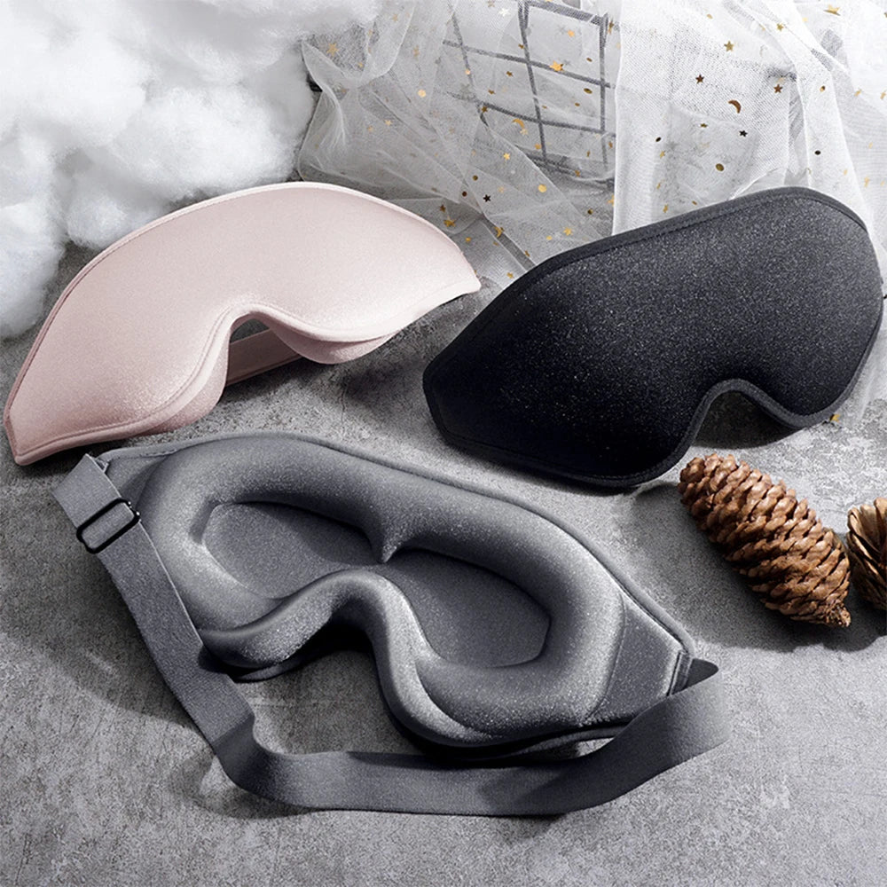 3D Sleep Mask – Soft Memory Foam Eye Cover