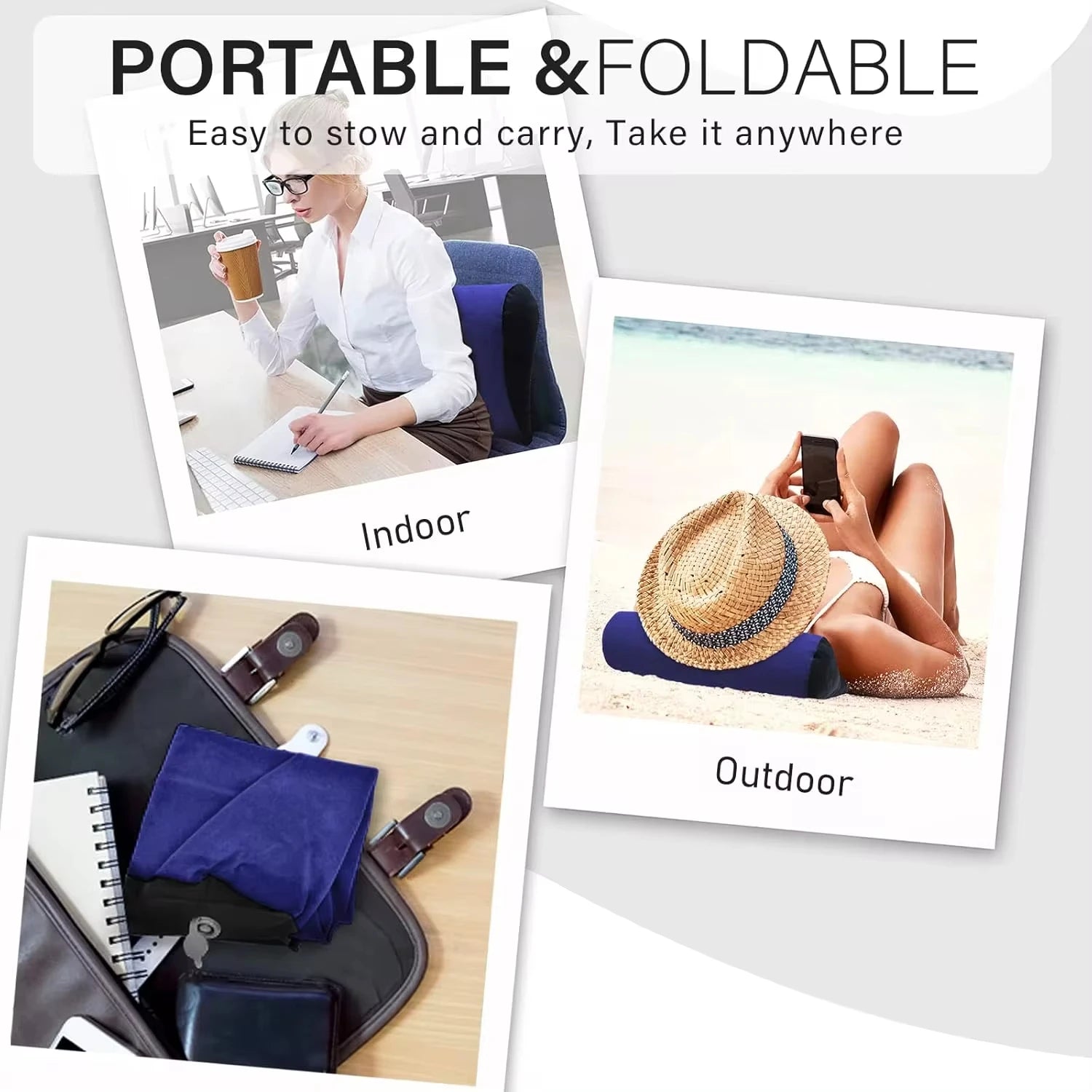 Inflatable Wedge Pillow for Travel & Support