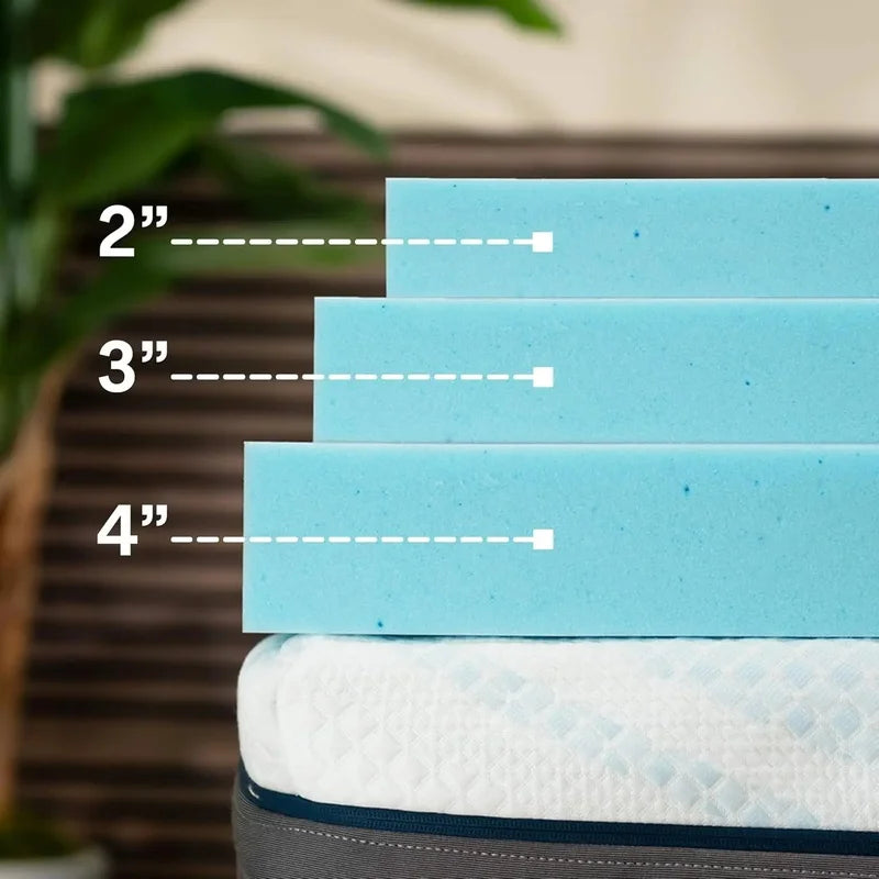 4" Cooling Gel Memory Foam Topper