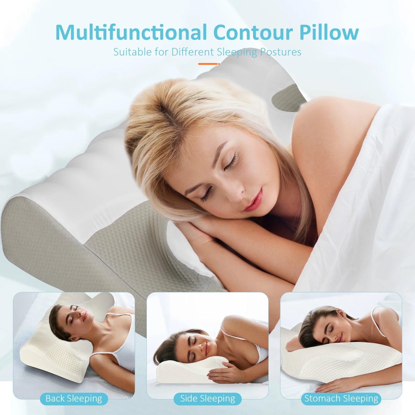 Ergonomic Memory Foam Cervical Pillow